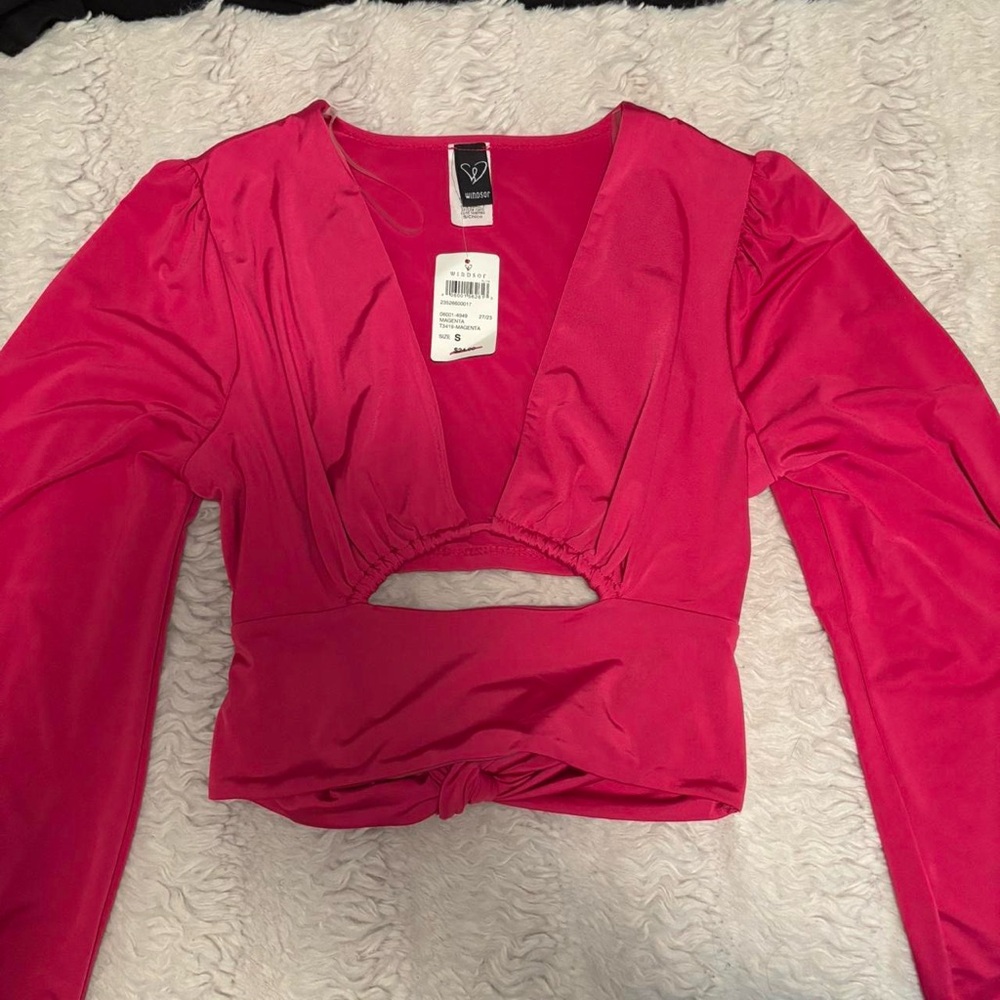 Windsor Fuchsia Long Sleeve Blouse